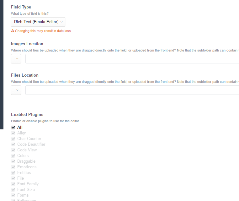 Plugin Field